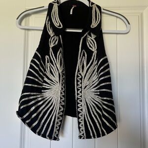 Free People Head West Tank in Black Beauty Combo